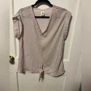 Emi & Joe pink and white striped shirt size medium